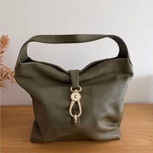 Dooney & Bourke Olive Leather Shoulder Bag